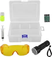 Cabilock 1Set Car Air Conditioner Leak Test Kit with Flashlight and Safety Goggles Easy to Use Leak Detection Tools for Accurate Identification of Leaks Various Vehicle Models