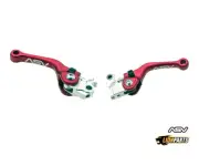 ASV Red Off-Road Shorty Brake and Clutch Lever For Yamaha TW200 1985-2020