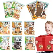 Animal Faces Stickers, Face Stickers, Cartoon Kids Face Stickers | Animal Art Stickers for Learning Awards, Surprises for Learning