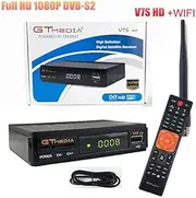 Calvas New Hot V7S HD DVBS2 Satellite Receiver Digital Converter 1080p Support USB WiFi Antenna Remote control drop shopping - (Color: U.S. regulations)
