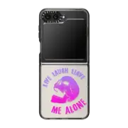 Galaxy Z Flip5 Impact Case Live Laugh Leave - Pink