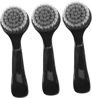 CLISPEED 3pcs Face Brush Scrubber Mini Daily Cleansing Foaming Facial Face Exfoliating Brush Face Cleaner Soft Para Sponge Cleaning Women Scrubbing Clearing Portable Travel Nylon Wool Black