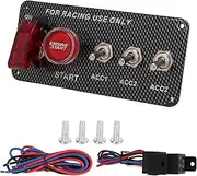 12V Ignition Switch Panel, Car Engine Ignition Push Button, 40a Rocker Ignition Switch Panel for Universal Vehicles