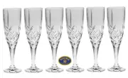 Bohemia Crystal Brixton Flute 180ml 6pc lead crystal wine glass
