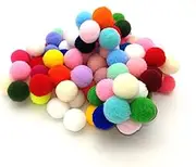 KALLORY 160Pcs Colorful Pom Pom Balls for DIY Crafts Fluffy Mixed Color Assortment for Creative Projects Decorations and Bag Accessories