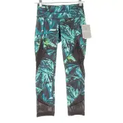 Athleta Napali Mesh Sonar Capri Leggings Womens XXS 2XS Blue Green