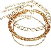 VALICLUD Elegant Metal Chain Anklet Ankle Chain Foot Pendant for Women Fashionable Retro Style Anklet for Occasions