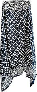 [INDIANHANDICRAFTS] Hand Block Print Sarong, Women Pareo Hand Dyed Scarves Indian Hand Block Print Scarves,Stole Cotton Scarves Size 44x72 Inch ss014