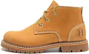 [CONRAD] Wheat Nubuck Work Boot Collection: Sturdy, Soft Toe, Slip-Resistant Safety Shoes for Men