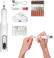 Electric Gel Nail Polish Remover - Cordless Nail Drill Electric File | Grooming Polishing Grinding Manicure Tool with 3 Adjustable Speed for Home Salon