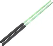 LRXIYODE 1Pair Durable Metal Drumsticks Stage Percussion Sticks for Crisp Sound Comfortable Grip Elegant Design for All Drum Kits and Hand Drums for Performances