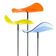 Cazador-del-sol - 8" Wavy Suncatcher Set of 3 - Lucy - Modern Colors