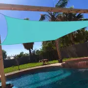 Sun Shade Sail Rectangle Turquoise Garden Patio Pool Awning Fabric Canopy Cover