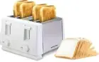 EUROSTAR 4-Slice Stainless Steel Toaster (WHITE)