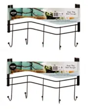 2PCE Shower Over Door Hook Hanger Organiser Clothes Towel Kitchen Rack Small