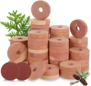 70 Pack Cedar Blocks for Clothes Storage, Cedar Rings for Closet Drawer Shoe