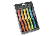 SCANPAN SOFT TOUCH SPECTRUM 6 PIECE STEAK KNIVES - COLOURED