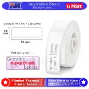 NIIMBOT D11 D110 D101 Printer Label Paper White Thermal 15 x 50 Labels Stickers