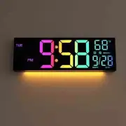 Digital Wall Clock Large Display16.2"Digital Wall Clock with RGB Color LED Watch