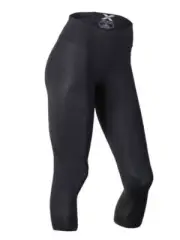2XU Compression Womens Mid-Rise 7/8 Tights (Black/Dotted Black)