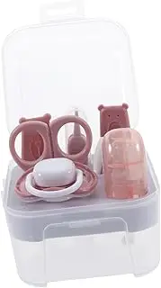 VICASKY Baby Nail Clipper Kit 7 Piece Set Nail Trimmer File Scissor Tweezer for Newborn Infant Toddler Pink