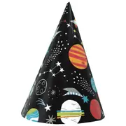 Outer Space Party Hats 8pk
