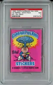 1985 Topps OS1 Garbage Pail Kids 1st Series 1 OS1 Wax Pack WITHOUT 25c gpk PSA 7