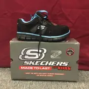 New Women’s Skechers 76553 Synergy Sandlot Safety Toe Work Sneakers Size 6 M