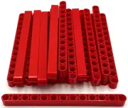Lego 25 New Red Technic Liftarms Thick 1 x 13 Stud Pieces
