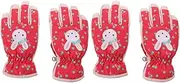 [HANABASS] Kids Ski Gloves Boys 2 Pairs ' Ski Gloves Warm Gloves Thick Winter Gloves Ski Gloves Snow Gloves Gloves Winter Mittens Red Outdoor Cotton Gloves Women's Cloth