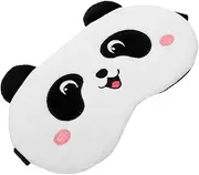 VALICLUD Plush Panda Eye Mask for Sleeping Lightweight Sleep Mask with Elastic Strap for Travel Relaxation and for Adults