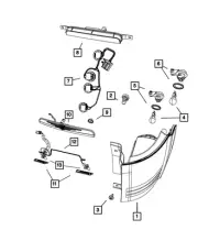 Genuine Mopar Back-Up Lamp Socket 68030820AA