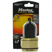 Master Lock EXCELL LONG SHACKLE PADLOCK 65mm Dual Ball Bearing BRASS *USA Brand