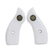 Salvatore Smith Wesson J-Frame Pistol Grips with Logo Made of White Acrylic