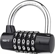 Gym Locker Lock,5 Digit Combination Lock,Safety Password Padlock for School Gym Locker,Sports Locker,Fence,Toolbox,Case,Hasp Storage