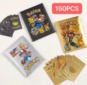 150 PCS Pokemon Card Foil GOLD SIVER Pack TCG GX Vmax Card Charizard Rare Gifts