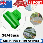 20/40xGreenhouse Clamps Film Row Cover Netting Tunnel Hoop Clips For Plant Stake