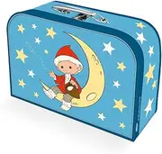 [Troetsch] Trötsch Children's Suitcase "Sandman" Moon Large Cardboard Suitcase, Cardboard Suitcase, Gift Packaging, Voucher Packaging, Play Case, Metal Handle and ... Children: 29 x 20 cm (Our Sandman)
