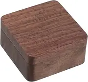 LIFKOME Elegant Men's Cufflink Display Box Walnut Ring Holder Small Jewelry Organizer