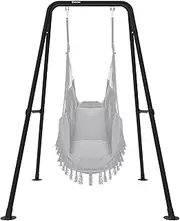 Taleco Gear Swing Stand, Hammock Chair Stand Max Load 330lbs, Heavy Duty Hammock Stand,Outdoor or Indoor Hanging Chair Stand only,Hammock Chair not Include(Black)