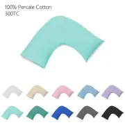 300TC 100% Cotton Percale U Shape V Tri Boomerang Pillowcase Pillow Case Cushion