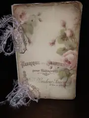 Pretty Pink Roses Junk Journal Scrapbook USA