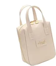 Cosmetic Bags | PU Leather Large Capacity Wide-Open Tote Organizer | Toiletry Traveling Bag, Travel Cosmetic Storage for Vacation, Girls