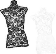 Alipis 2 pcs Decorative Female Mannequin Covers Lace Model Covers for Photo Props Skin Friendly Easy to Install Classic Design Exquisite Workmanship