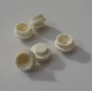 Lego - White Plate, Round 1 x 1, 4073 - QTY 5