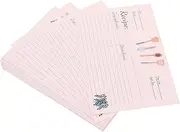 FOYTOKI Recipe Cards for Baking and Cooking 50pcs Compact Food Note Cards Elegant Design Household Recipe Sheets