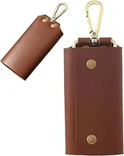 [Generic] Key Wallet - Key Storage Bag | PU Leather Men's Wallets Keys Chain, Offering Versatile Storages | Compact Coin Purse Storage Organizer Bag with Keychain for Home School Office Belt Waist Men Male