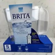 Brand New Brita 5 Cup Metro Water Pitcher with Filter - White