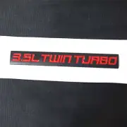 1x Matte Black 3.5L TWIN TURBO Red Metal Sticker Badge Emblem Decal 3D Racing V6 (for: Renault)