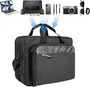 Women's Men Briefcase Laptop Bag. Laptop Case, Padded Mobile Printer Carry Bag With Shoulder & Trolley Strap, Adaptable Printer Carrying Case, Large-Capacity Laptop Storage Bag, Laptop Layer, Single